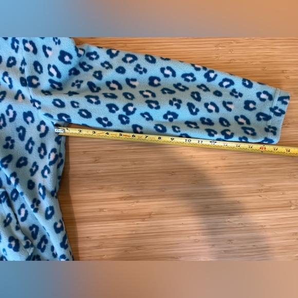 Eddie Bauer Girls Fleece Winter Jacket Size XL Pockets Full Zipper Blue Leopard - Picture 7 of 8